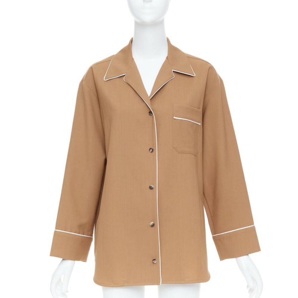 Marni Brown Wool Pajama Shirt